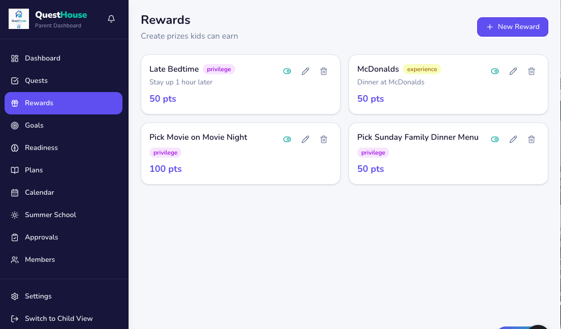 Step 3: Create rewards